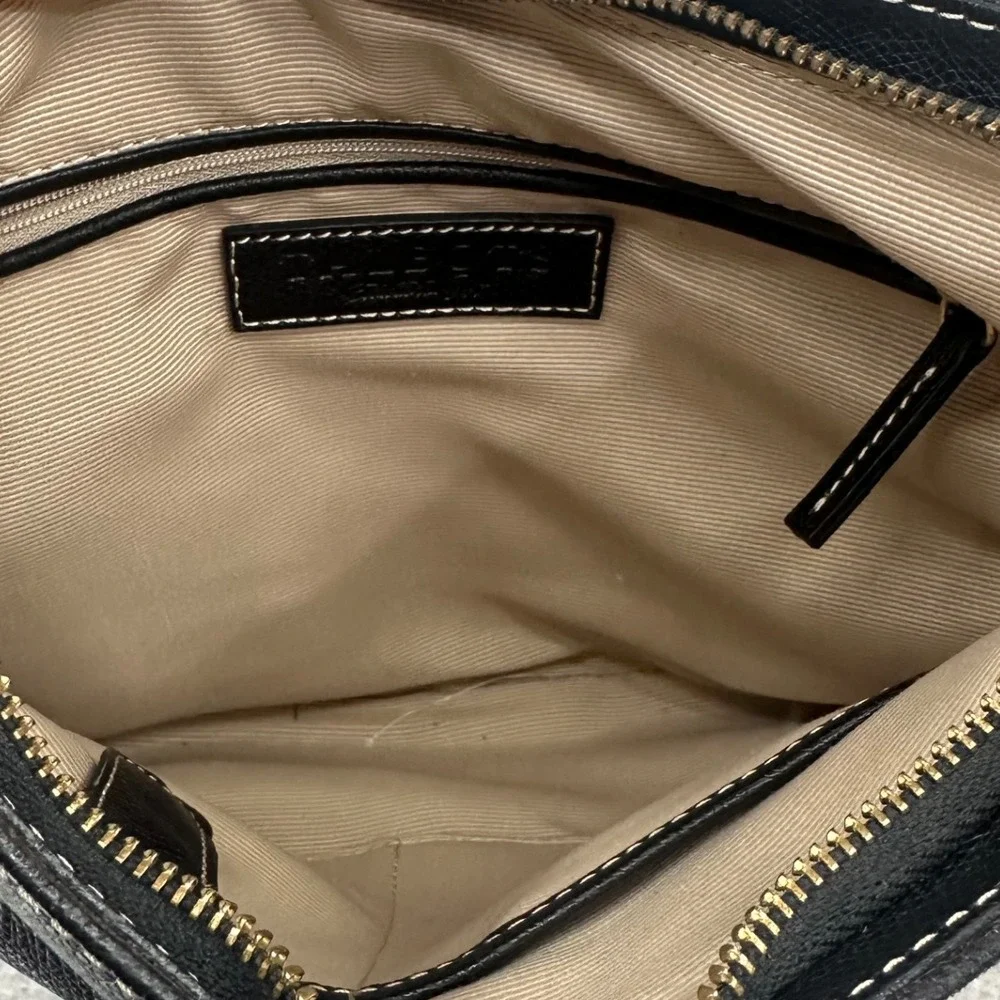 Talbots Black‎ Leather Hobo Bag w/Tassel Accent Shoulder Bag